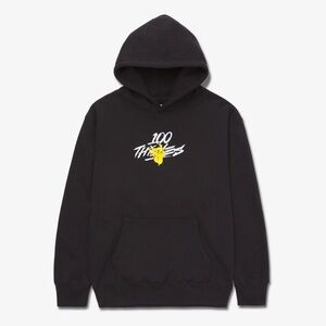 100 Thieves x Pokemon - Pikachu Core Hoodie, Black Size M SOLD-OUT ONLINE